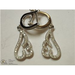 29) STERLING SILVER CZ EARRINGS