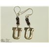 Image 1 : 34) STERLING SILVER DROP STYLE "U" EARRINGS