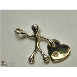36) STERLING SILVER HEART PENDANT