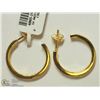 Image 1 : 46) 18K GOLD PLATED CZ SMALL HOOP EARRINGS