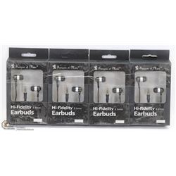BUNDLE OF 4 HIGH FIDELITY 3.5MM EARBUDS