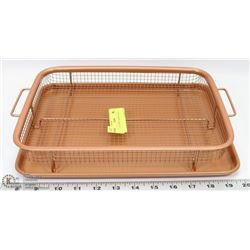 NEW 2PC COPPER CRISPER TRAY.