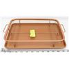 Image 1 : NEW 2PC COPPER CRISPER TRAY.