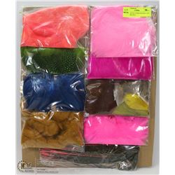 BOARD OF FLY TYING HACKLE AND FEATHERS INCL