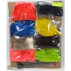 BOARD OF FLY TYING HACKLE AND FEATHERS INCL