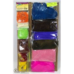 BOARD OF FLY TYING HACKLE AND FEATHERS INCL