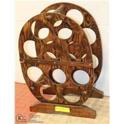DARK WOODEN WINE RACK