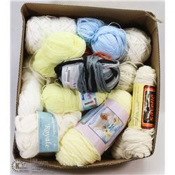 BOX FULL OF ASSORTED YARN - HOUSEHOLD