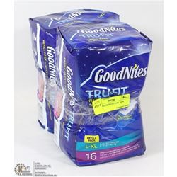 2 GOODNITES TRUFIT L/XL 16PK REFILLS
