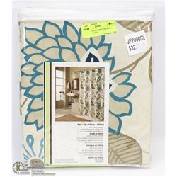 NEW MORGAN FABRIC SHOWER CURTAIN 70"X72"