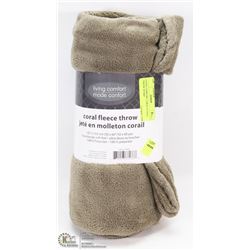 LIVING COMFORT CORAL FLEECE THROW 50"X60"
