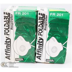 2 CASES OF FR201 FOLDABLE RESPIRATORS