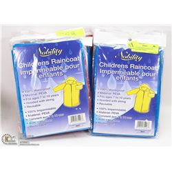 7 PLUS CHILDRENS RAINCOAT PONCHOS REUSABLE