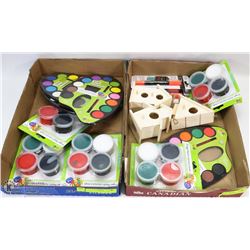 2 FLATS OF PAINTING SUPPLIES