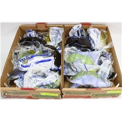 2 FLATS OF SAFETY GLASSES AND LENSES