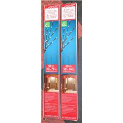 2 NEW 3PC LED LAWN LIGHT STAKES
