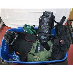 LOT OF ASSORTED PAINTBALL ITEMS INCL SPLER FEEDING