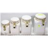 Image 1 : SET OF WHITE CANISTERS WITH LIDS