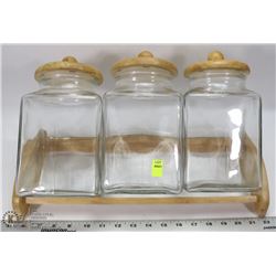 3PC GLASS JAR SET