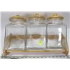 Image 1 : 3PC GLASS JAR SET