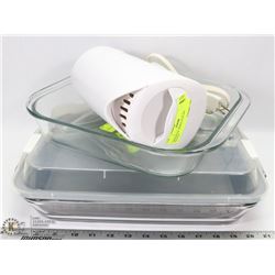 LOT WITH RIVAL ELECTRIC KETTLE SOLD WITH PYREX