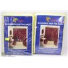 Image 1 : LOT OF 2 DOUBLE SWAG SHOWER CURTAIN SETS
