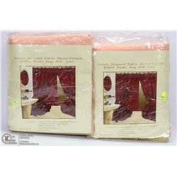 LOT OF TWO SHOWER CURTAINS