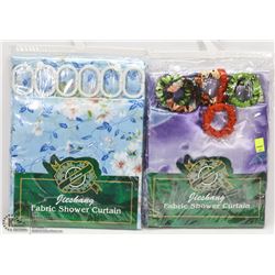 LOT OF TWO SHOWER CURTAINS