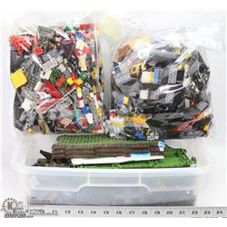 FLAT WITH 2 LARGE BAGS OF LEGO MIXED &