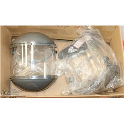 BOX OF 2 NEW SAFETY FACE SHIELDS.
