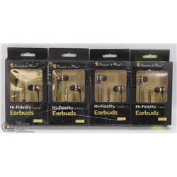 BUNDLE OF 4 HIGH FIDELITY 3.5MM EARBUDS