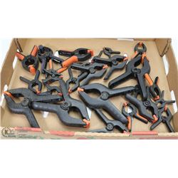 FLAT OF ASSORTED SIZED CLAMPS