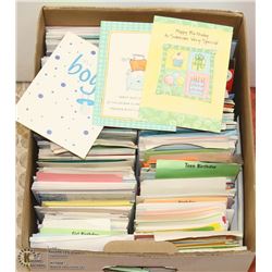 BOX FULL OF ASSORTED GREETING CARDS
