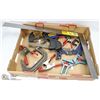 Image 1 : FLAT OF ASSORTED CLAMPS, RULERS & STANLEY SQUARE