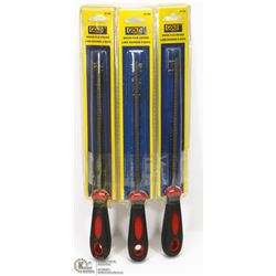 LOT OF 3 ROUND WOOD FILES