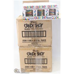 #19- 2 CASES CANDY SHOT GLASS ARTIFICIALLY
