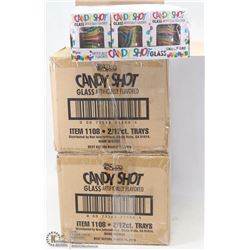 #18- 2 CASES CANDY SHOT GLASS ARTIFICIALLY