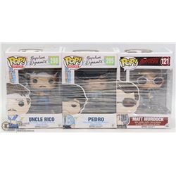 LOT OF 3 ASSORTED NEW FUNKO POPS