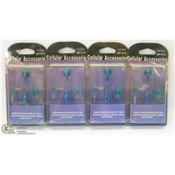 LOT OF 4 HANDS FREE EARPHONES