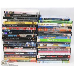 BOX OF APPROX 35 DVDS INCL TRAILER PARK BOYS