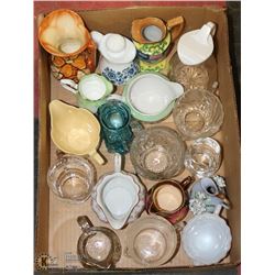 3) LOT OF 18 COLLECTIBLE ASSORTMENT OF PITCHERS,