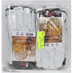 LOT OF 12 MEDIUM SOFT GOAT SKIN WORK GLOVES