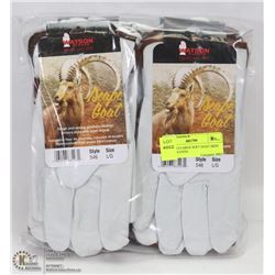 LOT OF 12 LARGE SOFT GOAT SKIN WORK GLOVES