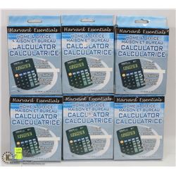 LOT OF 6 HOME AND OFFICE CALCULATORS