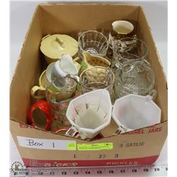 1) LOT OF 12 CREAM AND SUGAR SETS INCL DEPRESSION