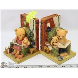 PAIR OF TEDDY TALES BOOKENDS