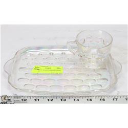 CARNIVAL GLASS SANDWICH AND TEA SET