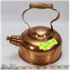 Image 1 : VINTAGE WHISTLING COPPER TEA KETTLE