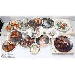 LOT OF 13 COLLECTOR PLATES INCL AN ANGLES CARING,
