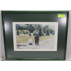 BEST BUDDIES FRAMED NON GLARE PRINT BY DOUG